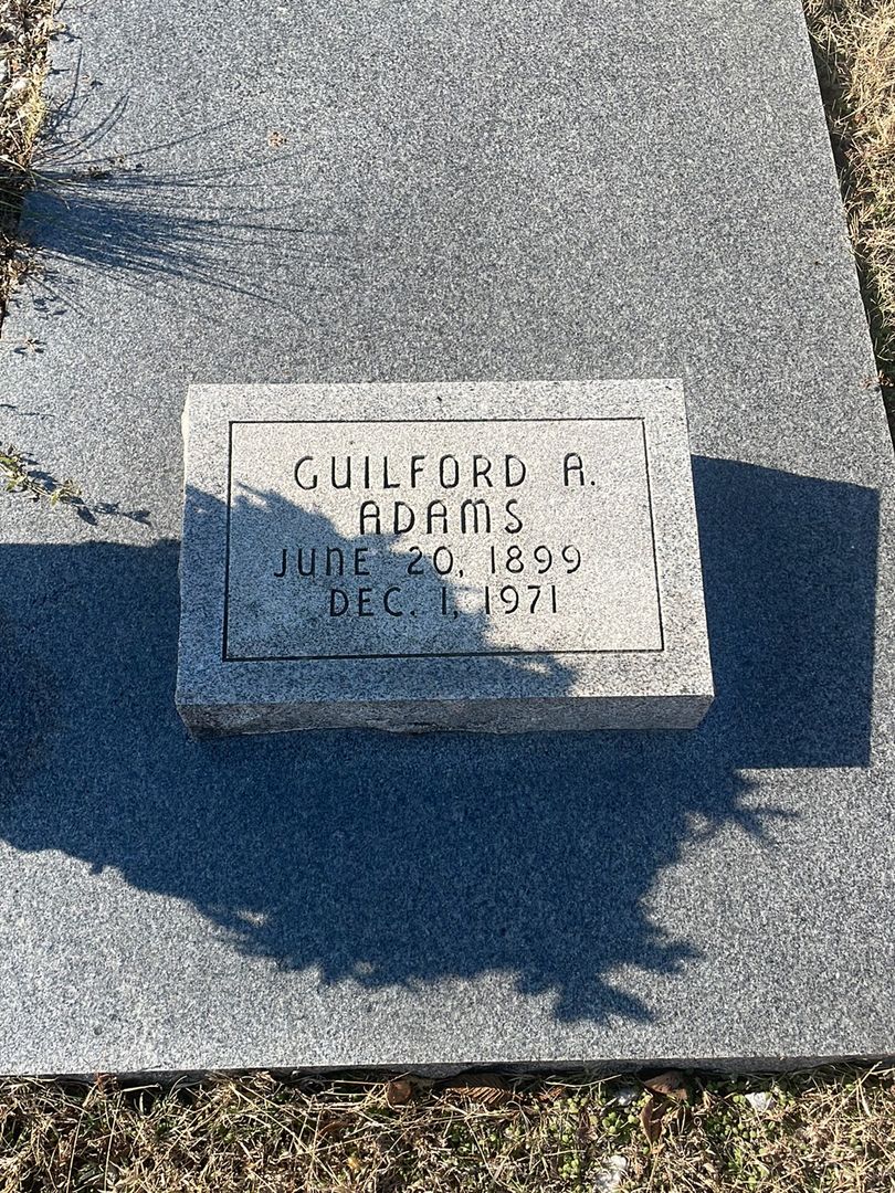 Guilford A. Adams's grave. Photo 1