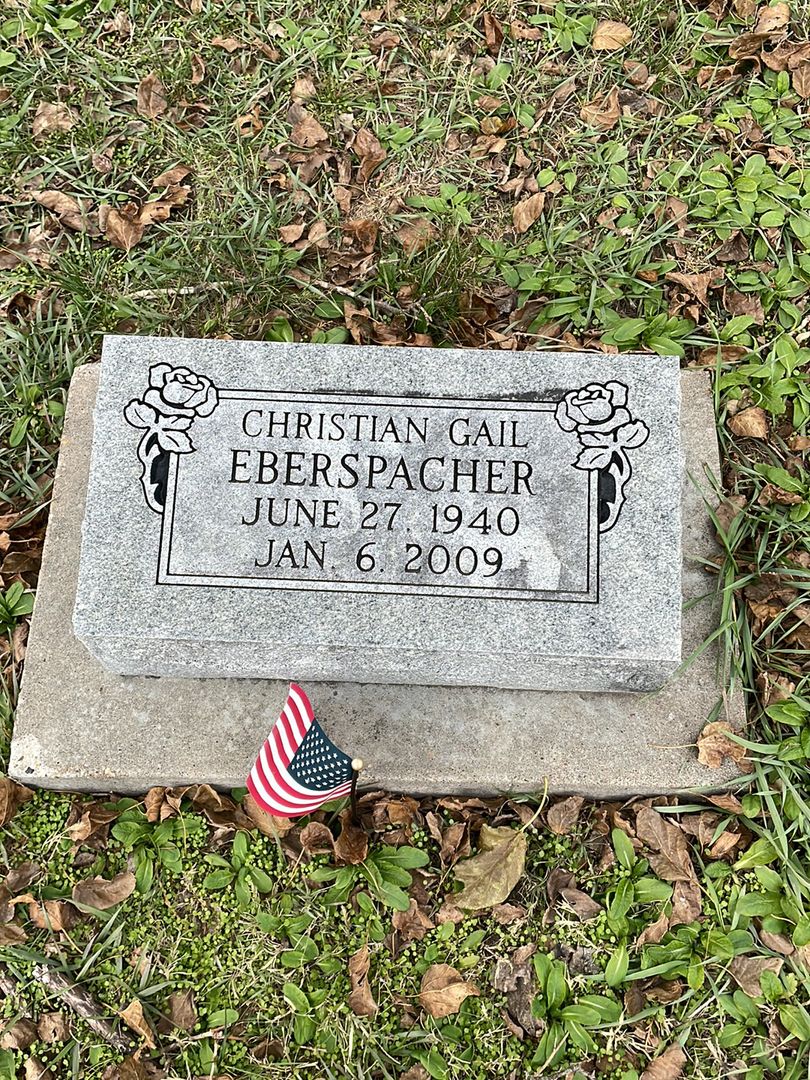 Christian Gail Eberspacher's grave. Photo 1