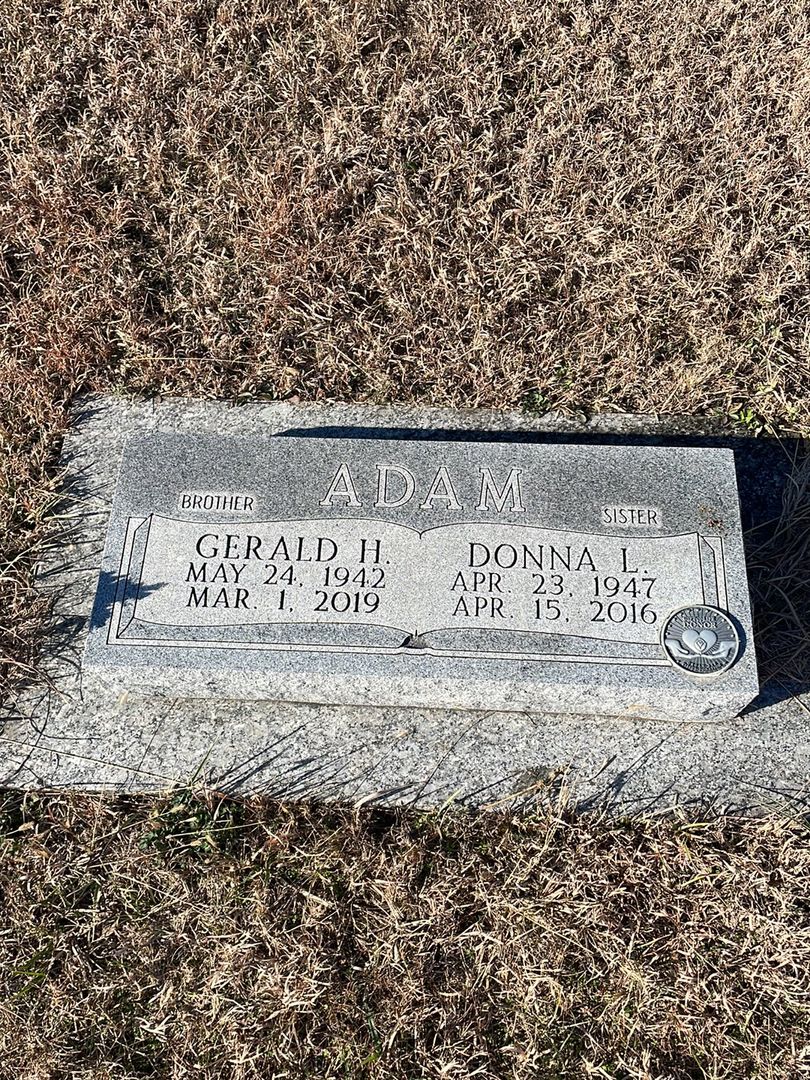 Gerald H. Adam's grave. Photo 1