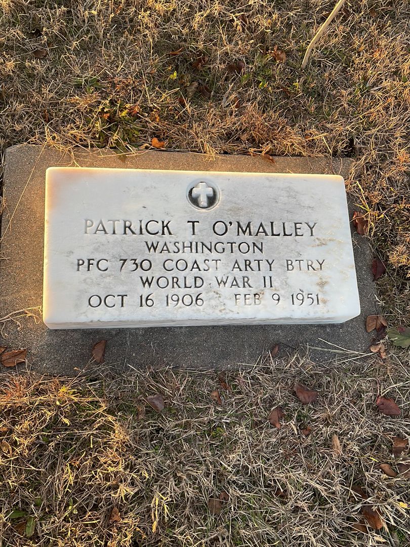 Patrick T. O'Malley's grave. Photo 1