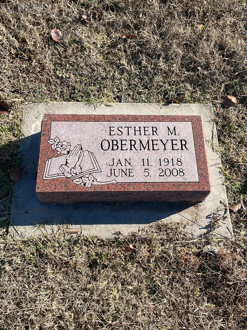 Esther M. Obermeyer's grave. Photo 1