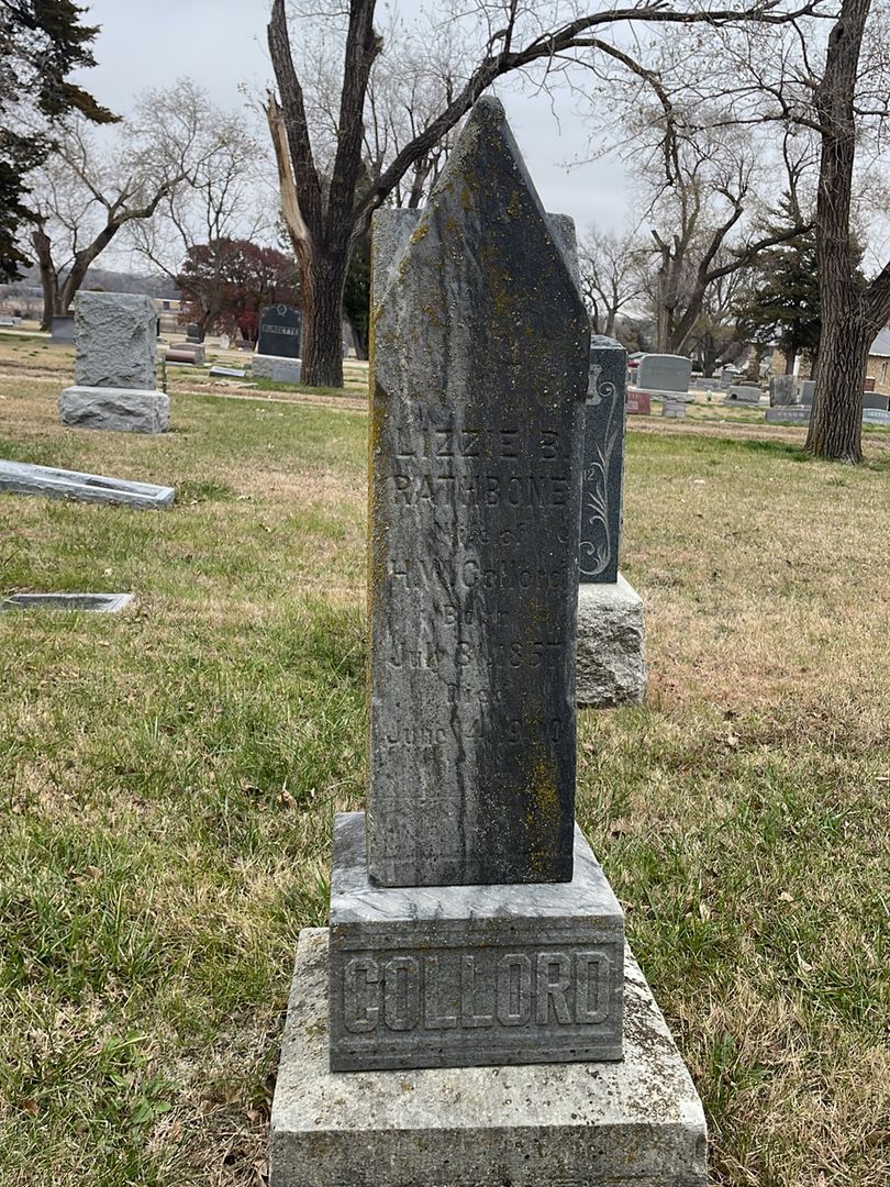 Lizzie B. Rathbone Collord's grave. Photo 1