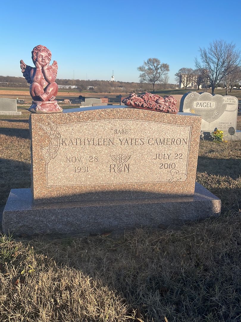 Kathyleen "Babe" Yates Cameron's grave. Photo 1