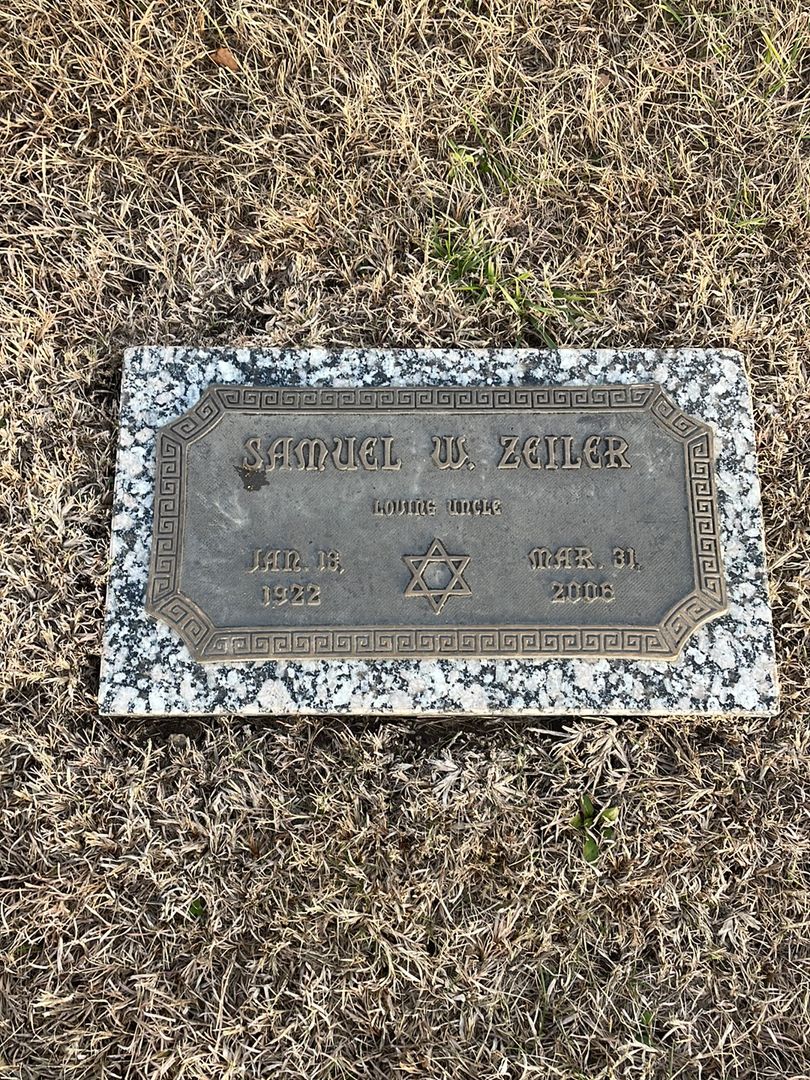 Samuel W. Zeiler's grave. Photo 1