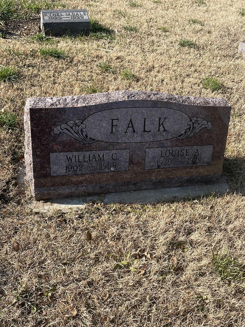 Louise A. Falk's grave. Photo 1