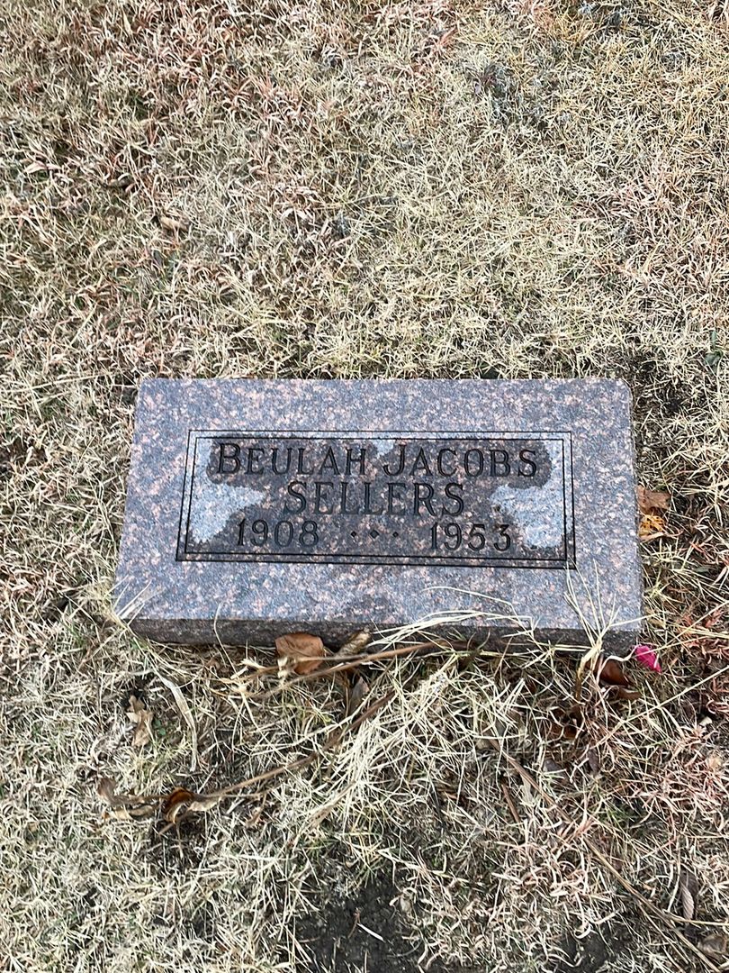 Beulah Jacobs Sellers's grave. Photo 1