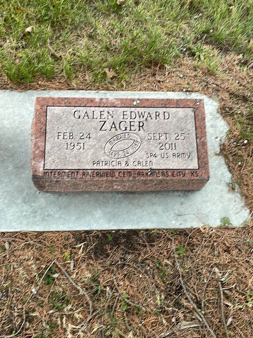 Galen Edward Zager's grave. Photo 1