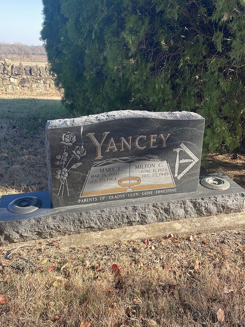 Milton C. Yancey's grave. Photo 1