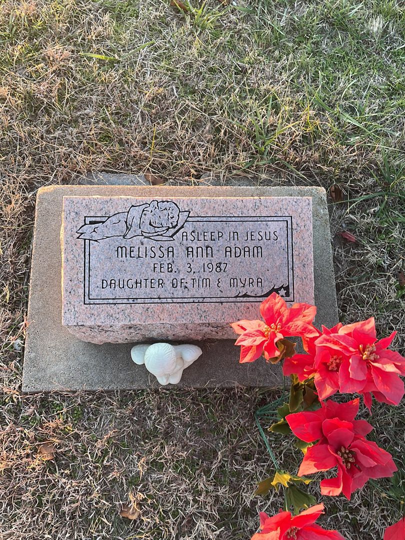 Melissa Ann Adam's grave. Photo 1