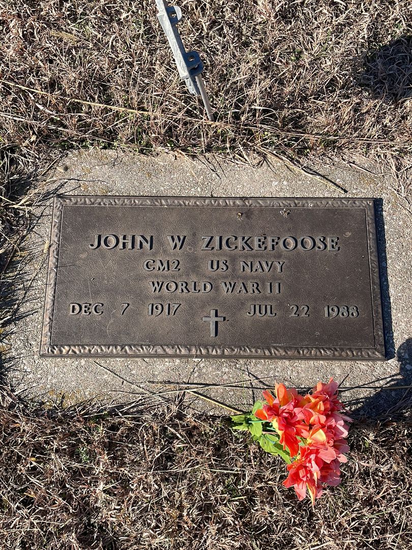 John W. Zickefoose's grave. Photo 1