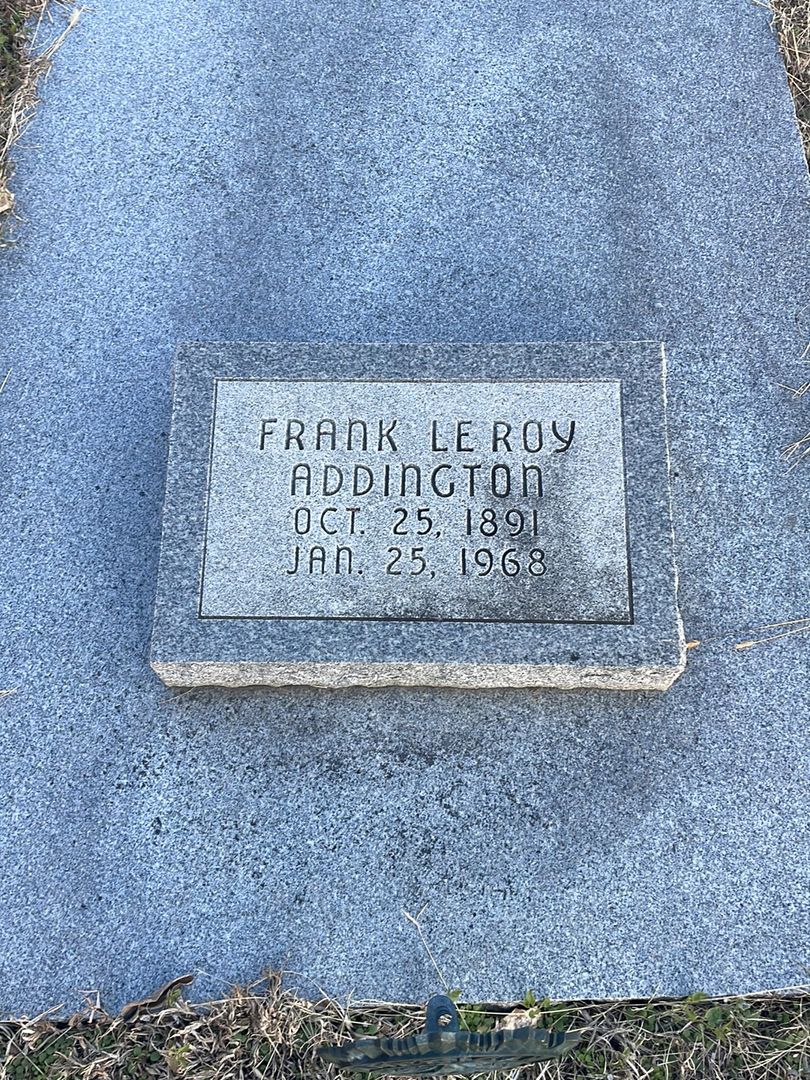 Marion E. Addington's grave. Photo 1