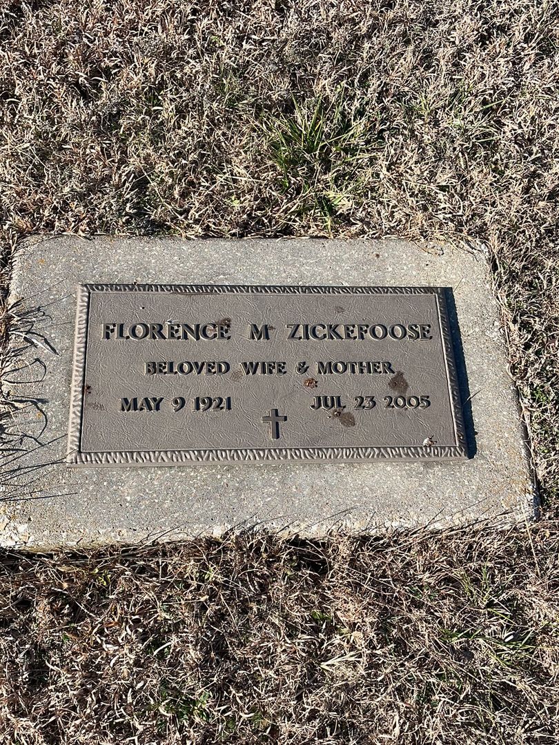 Florence M. Zickefoose's grave. Photo 1