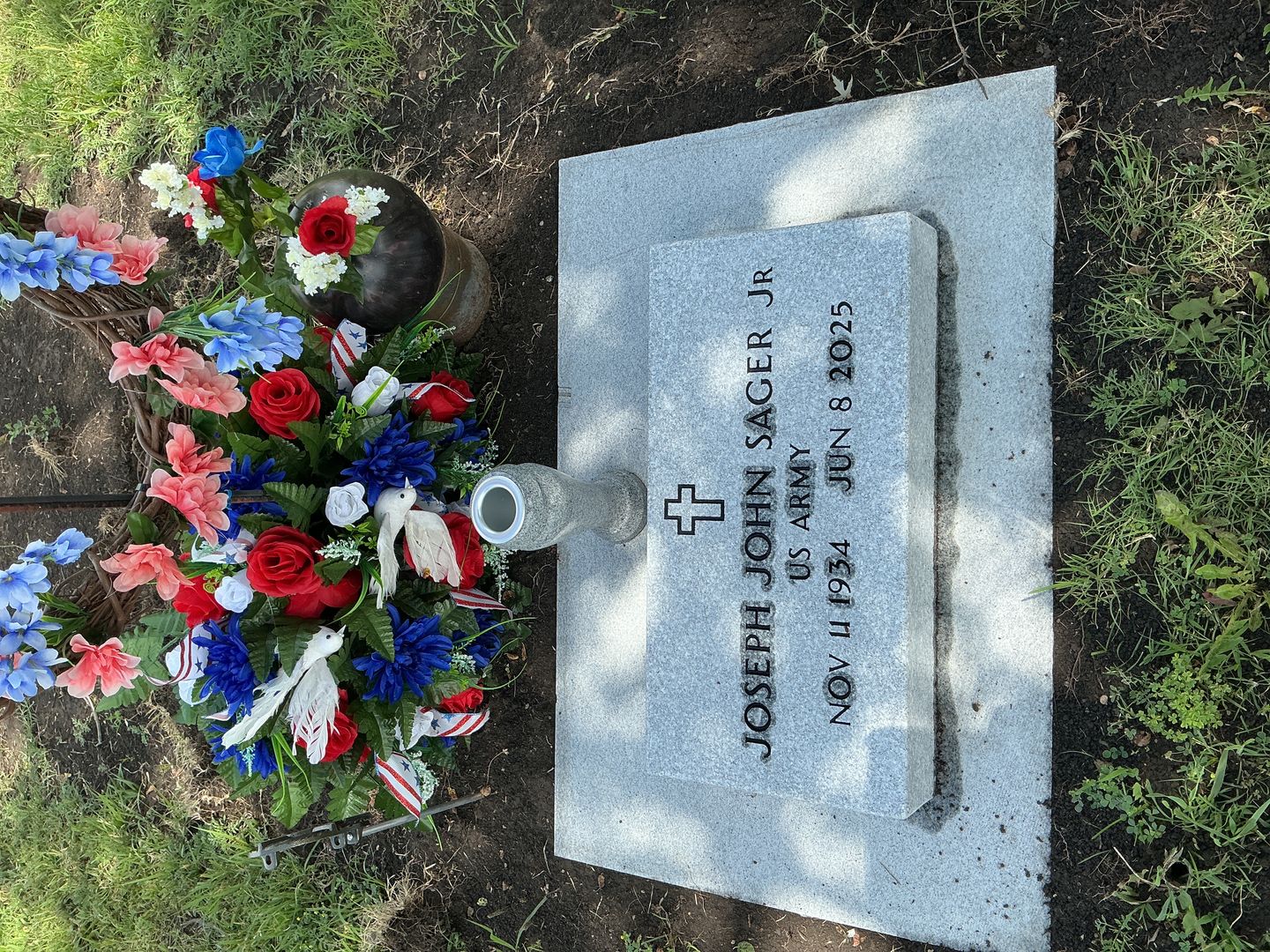 Joseph John Sager Junior's grave